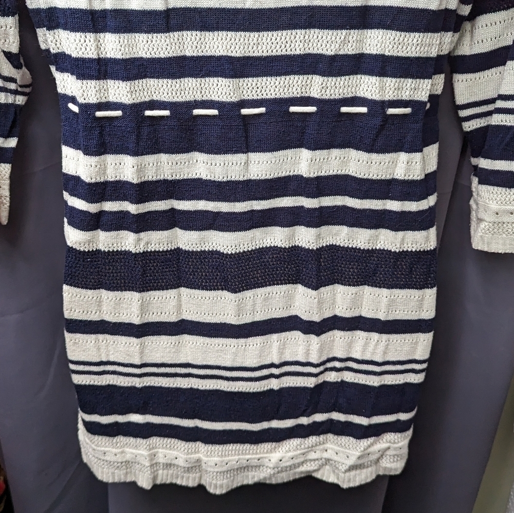 Motherhood Maternity Striped Babydoll Sweater Sz L - Picture 10 of 13